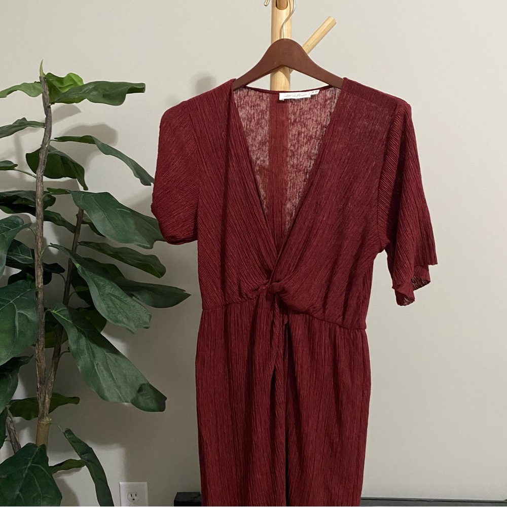 All in Favor Burgundy Dress